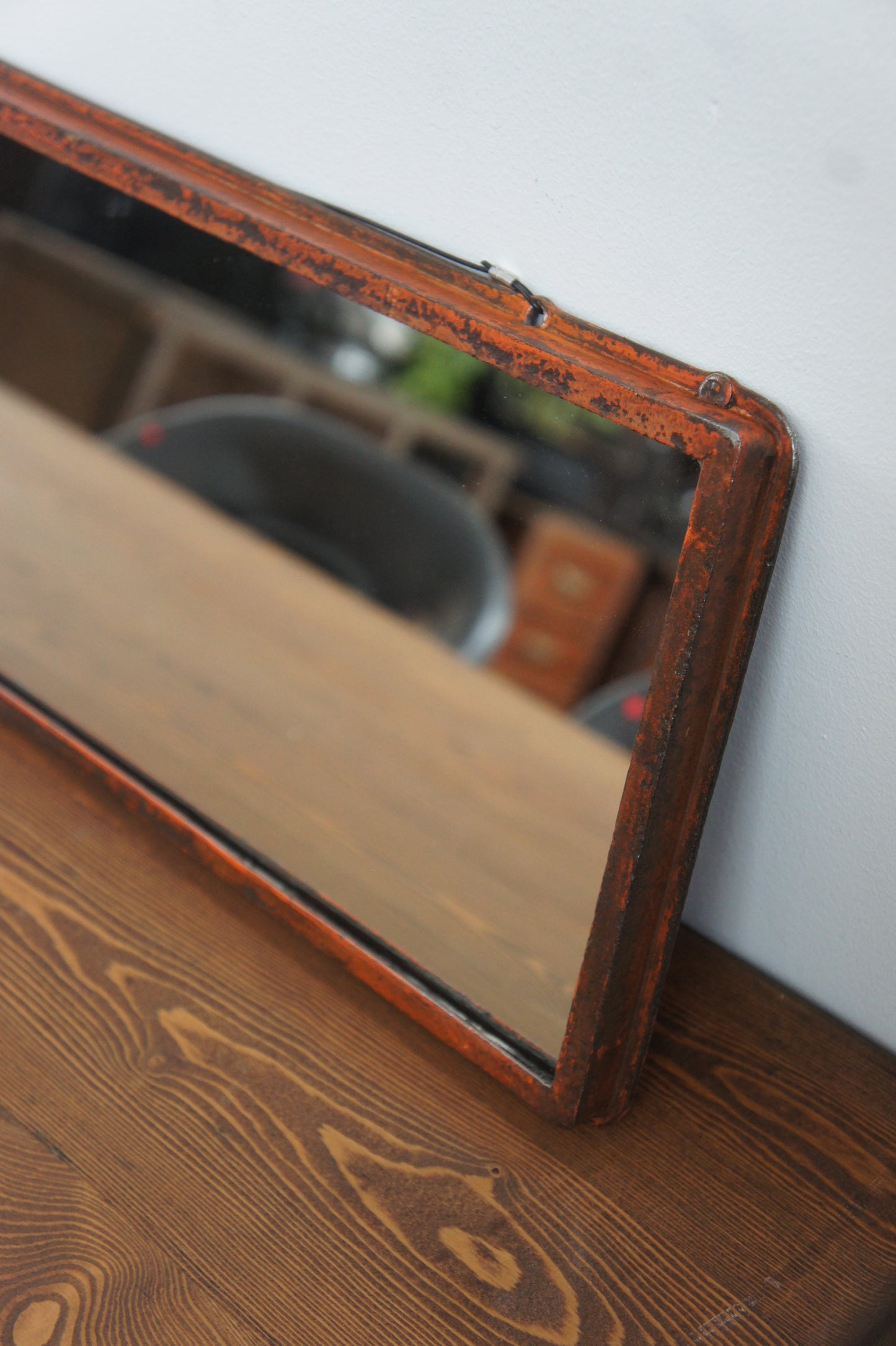 Iron frame mirror