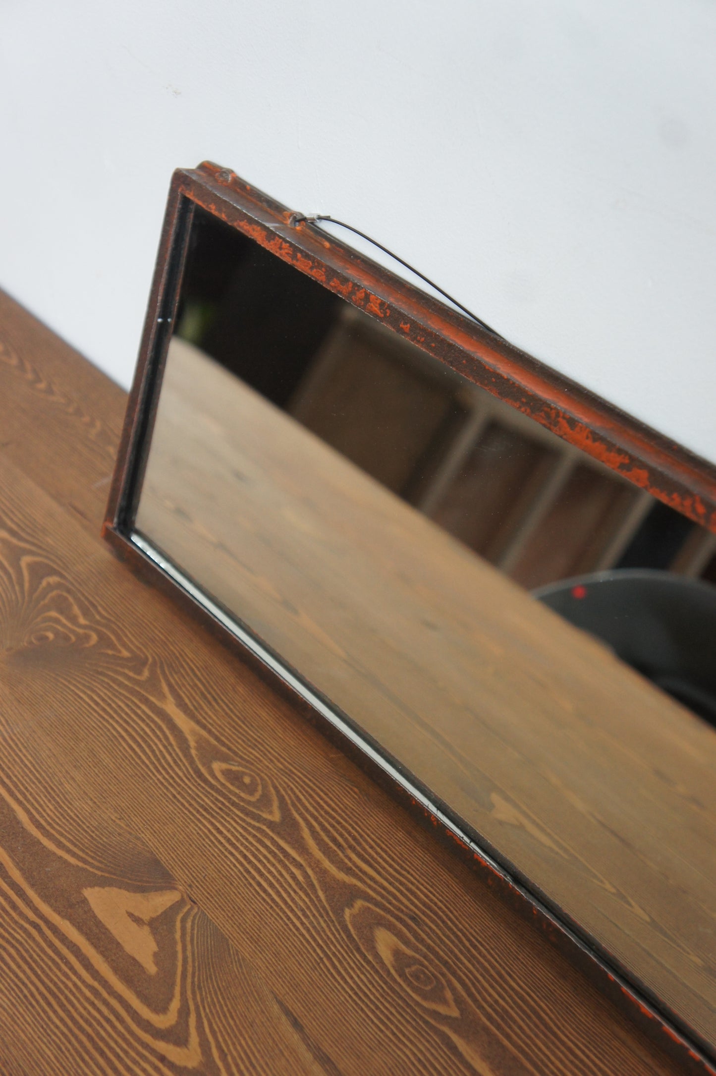 Iron frame mirror