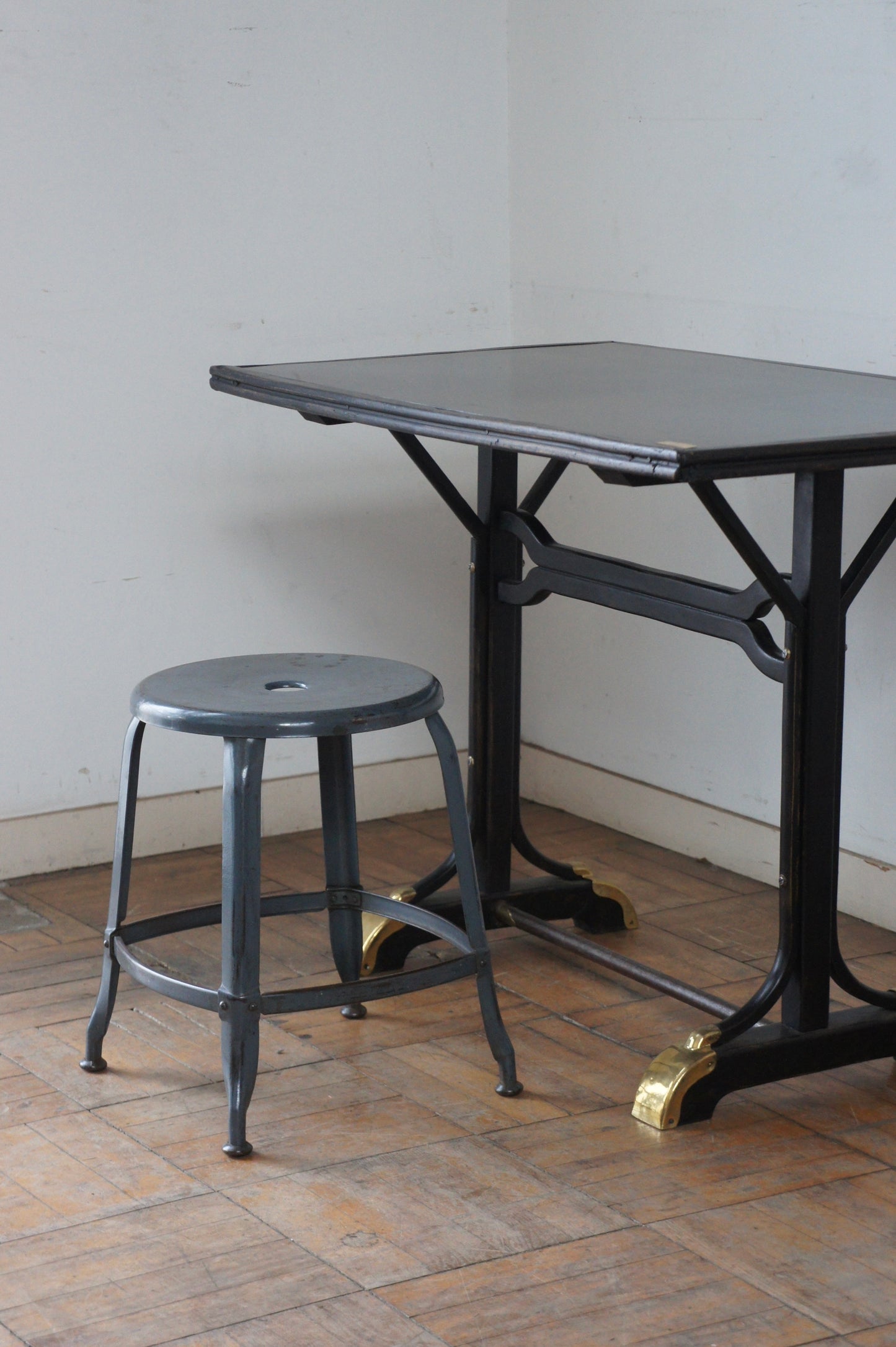 NICOLLE Stool H45 / Blue Grey