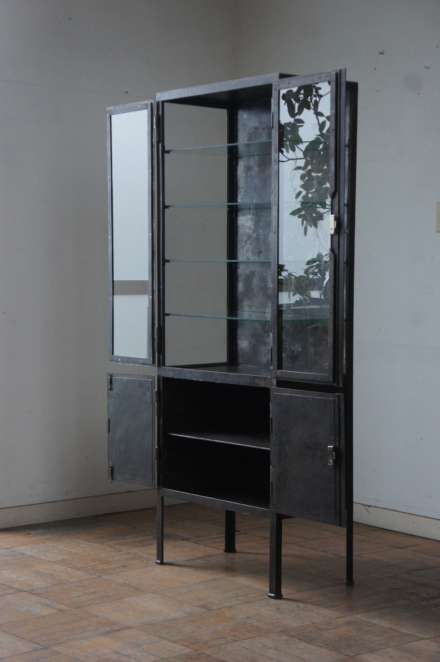Metal glass cabinet 65