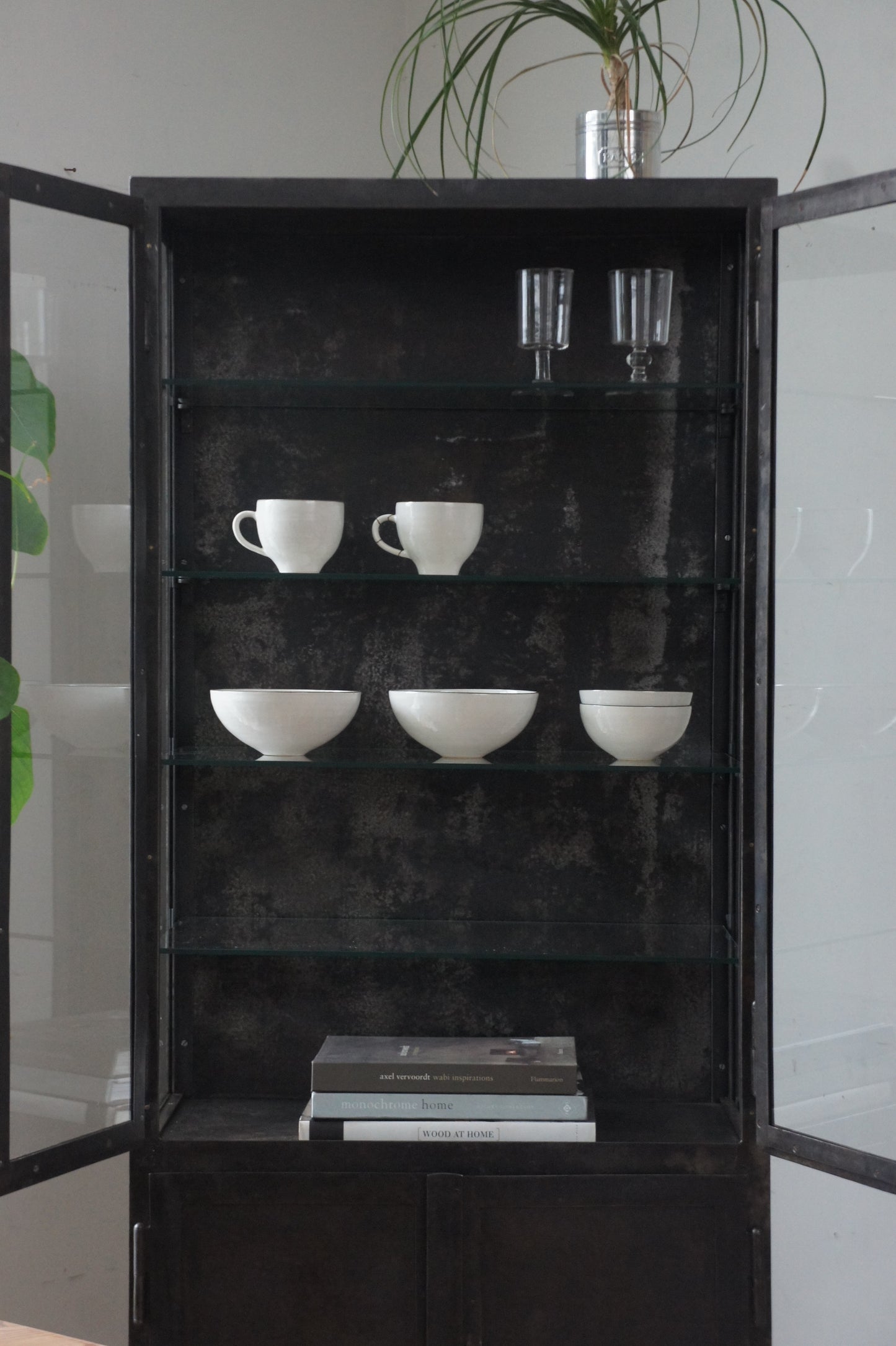 Metal glass cabinet 65