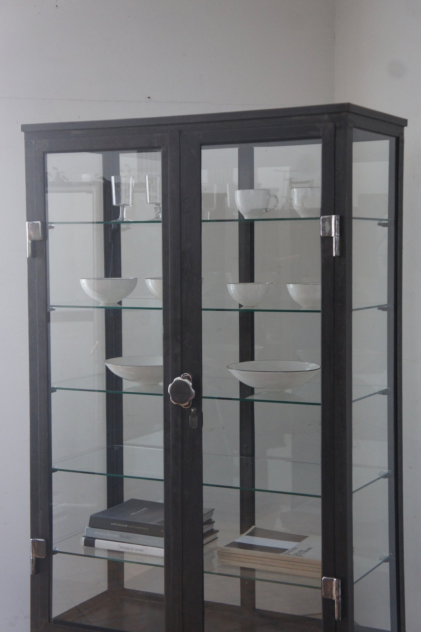 Metal glass cabinet 92