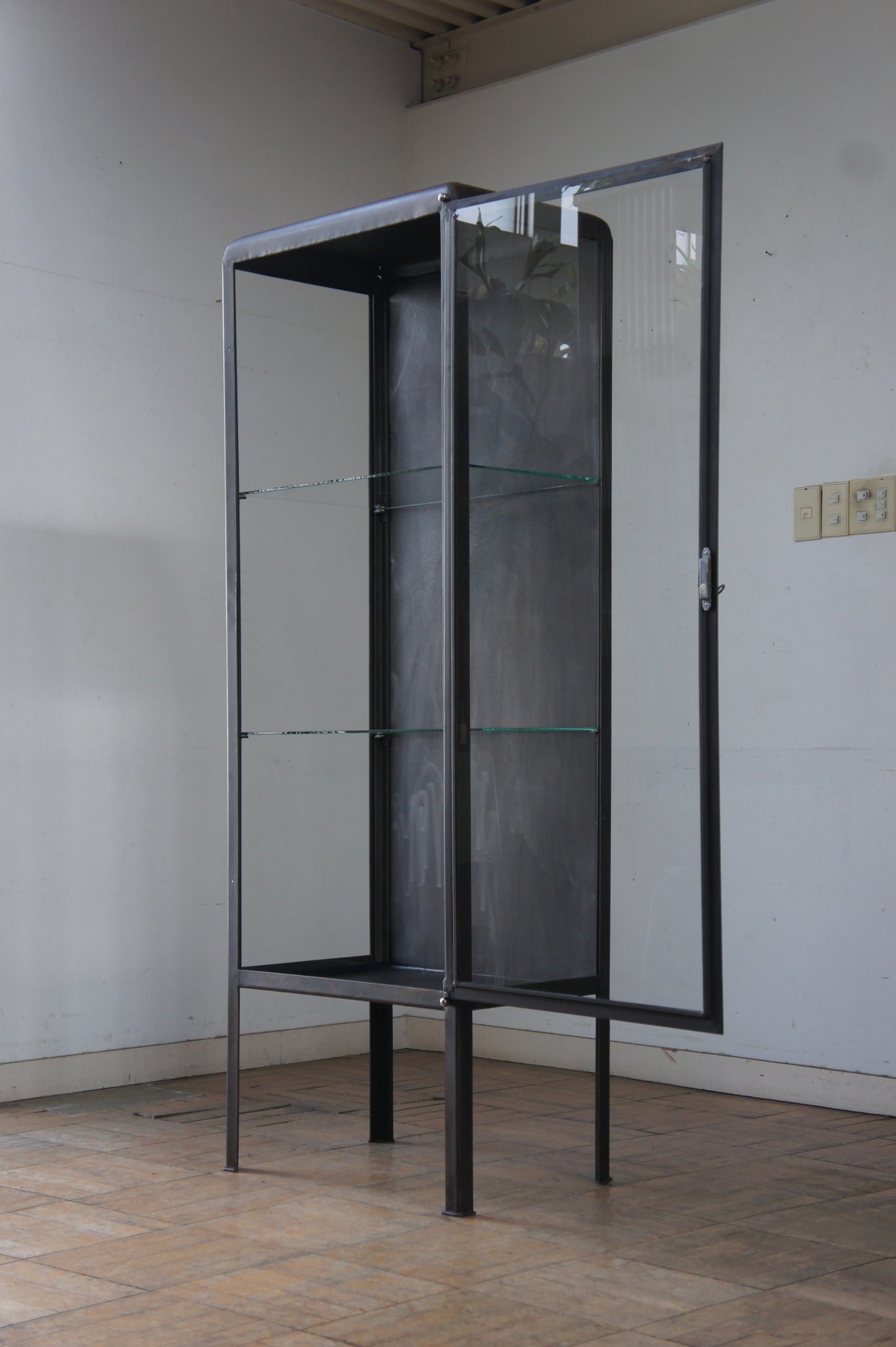 Metal glass cabinet 60