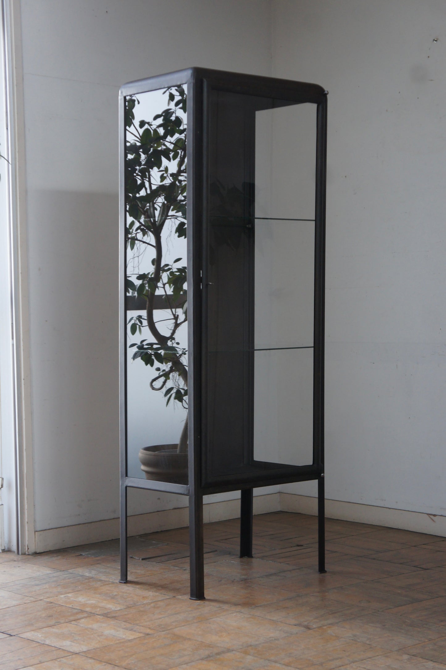 Metal glass cabinet 60