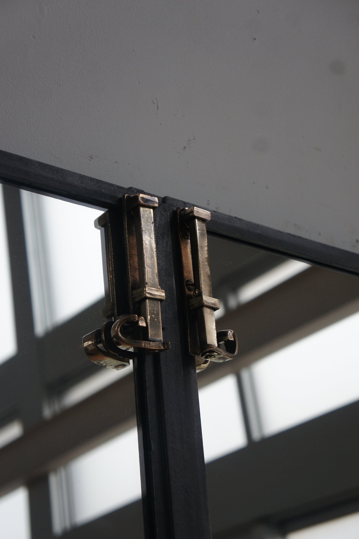 Iron door mirror / pair