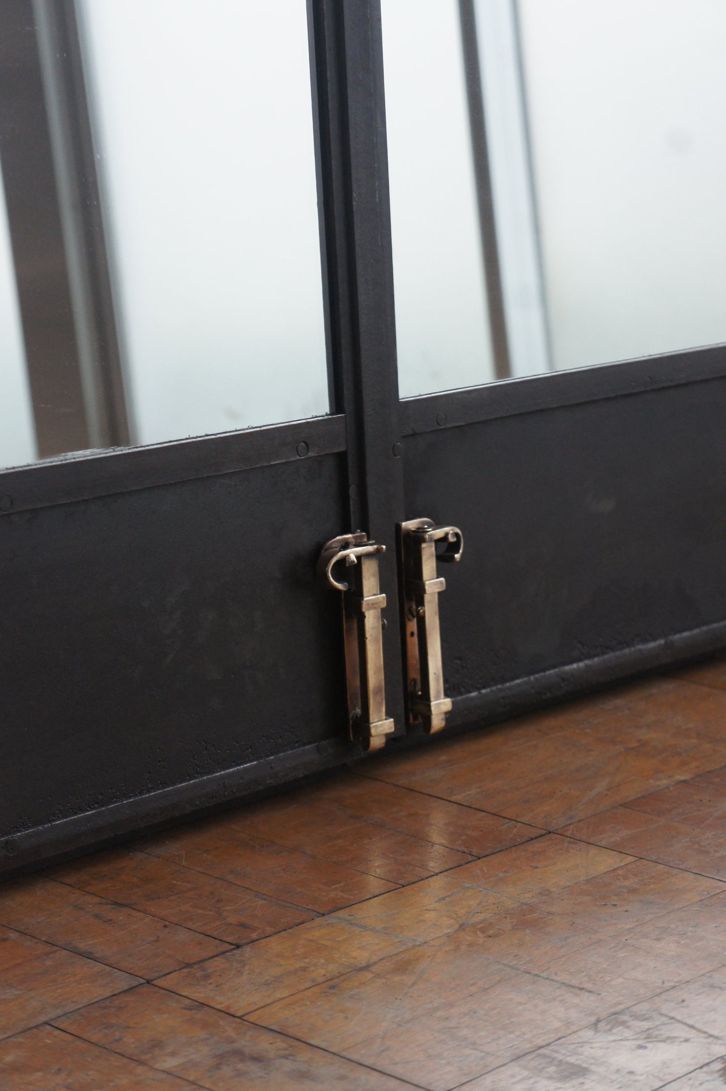 Iron door mirror / pair