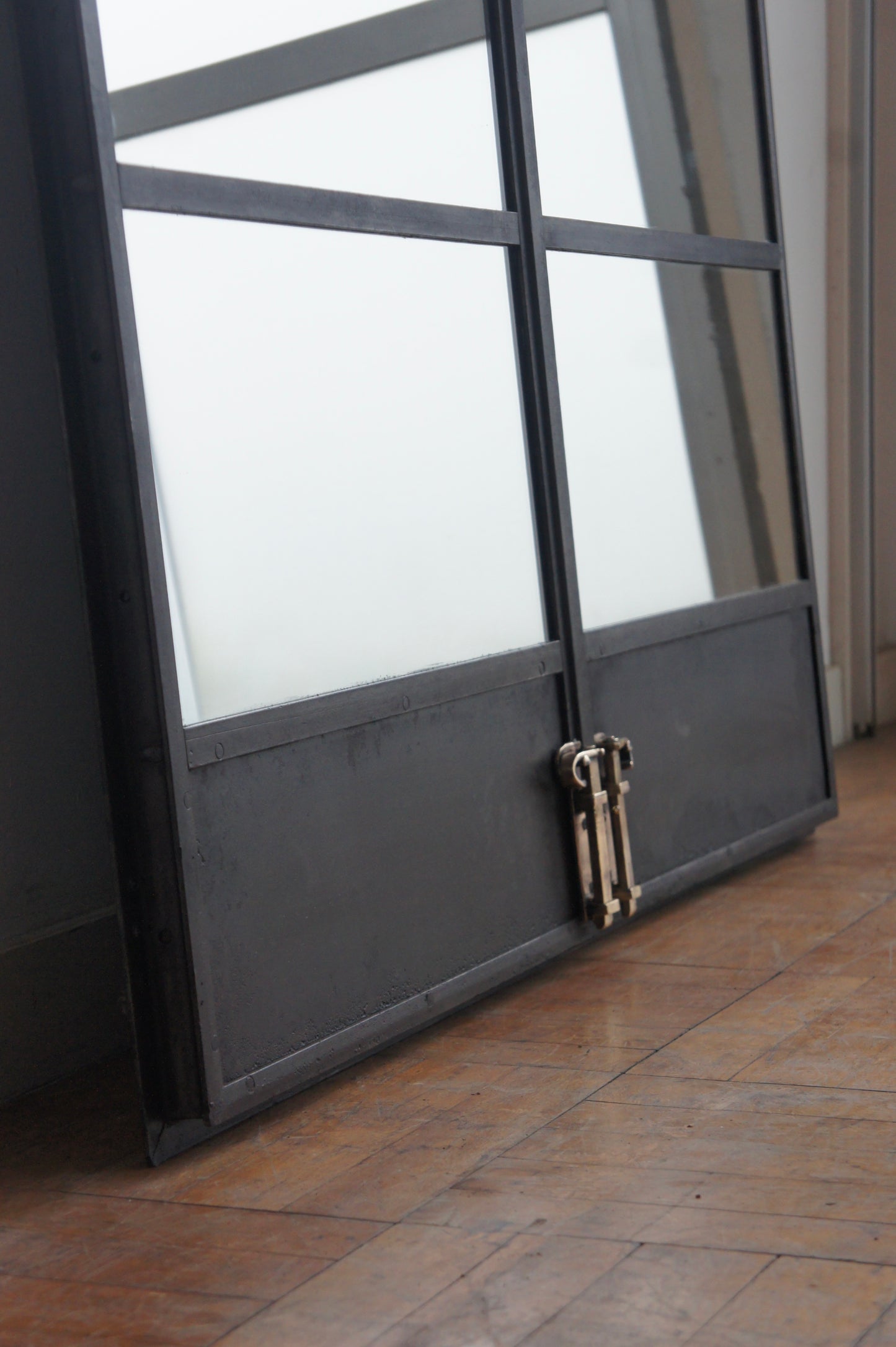 Iron door mirror / pair