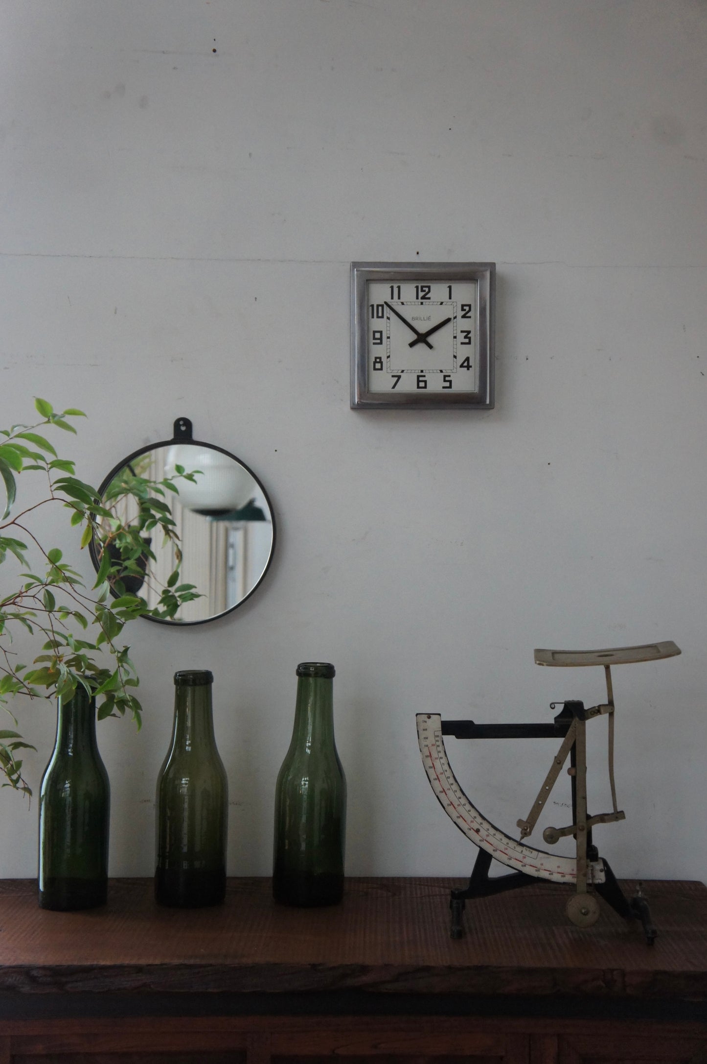 BRILLIÉ Wall clock / carré brut