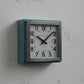 BRILLIÉ Wall Clock / carré turquoise