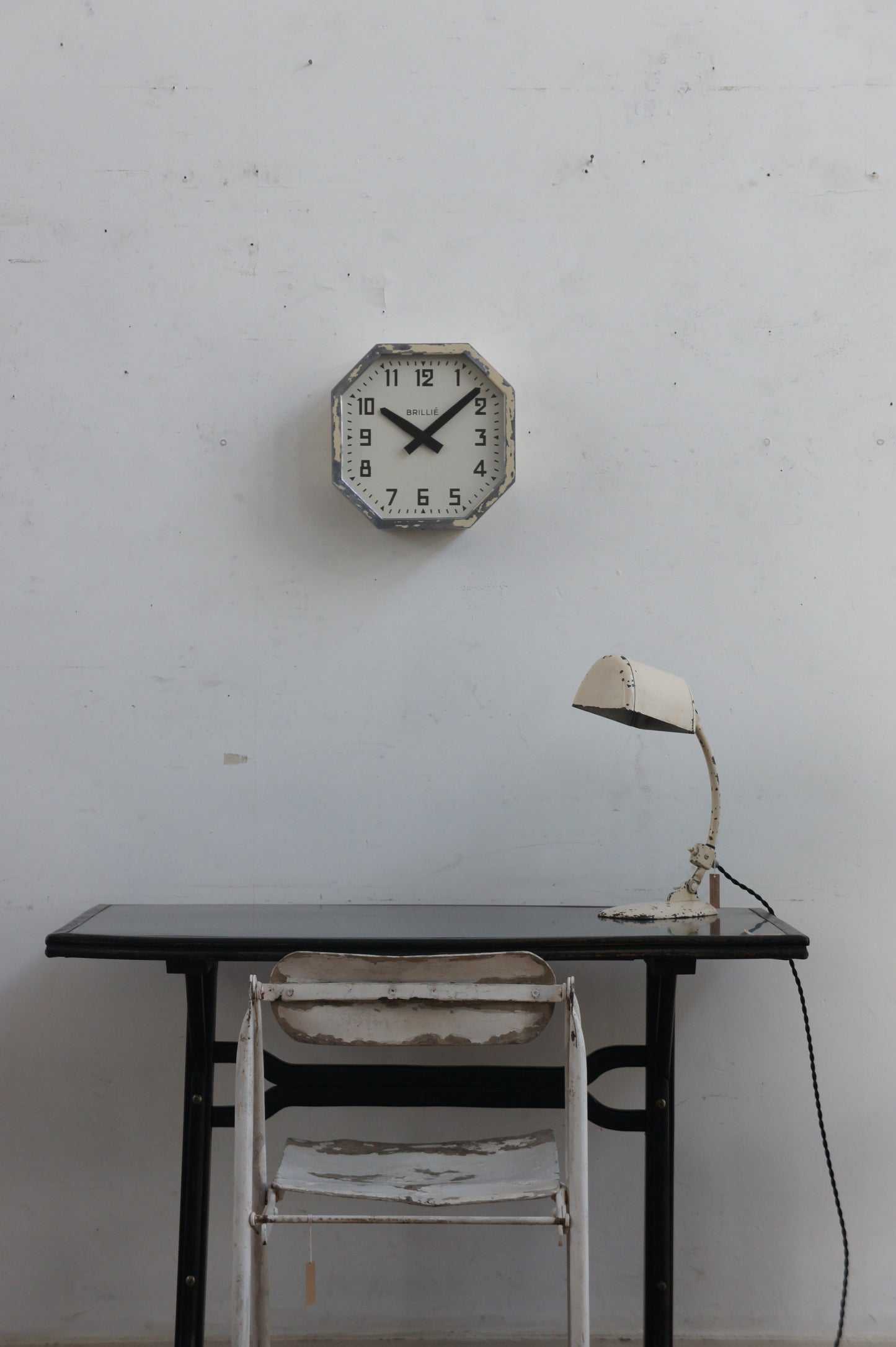 BRILLIÉ Wall Clock / octogone ivory