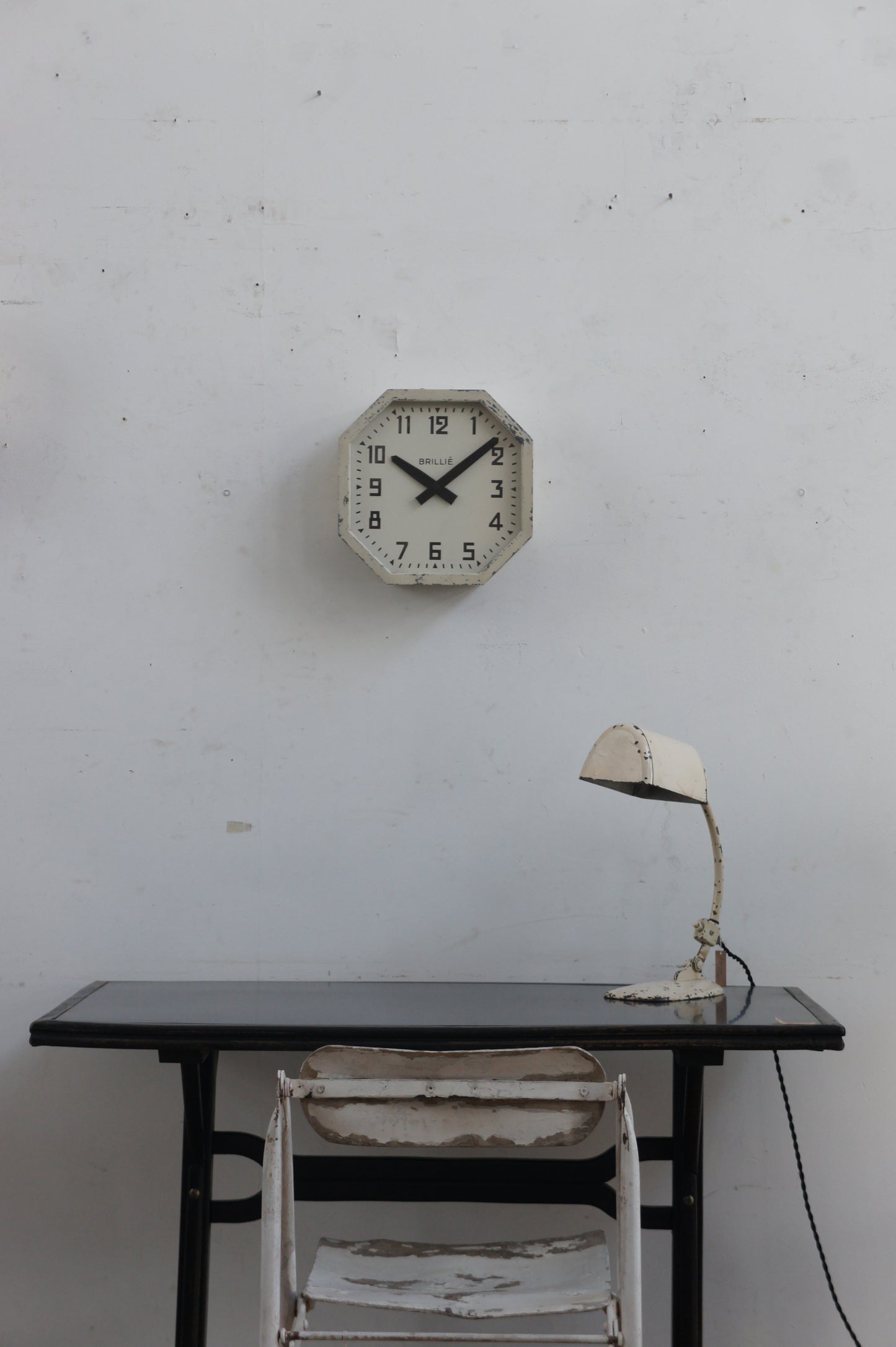 BRILLIÉ Wall Clock / octogone light ivory