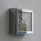 BRILLIÉ Wall Clock / carré métal poli