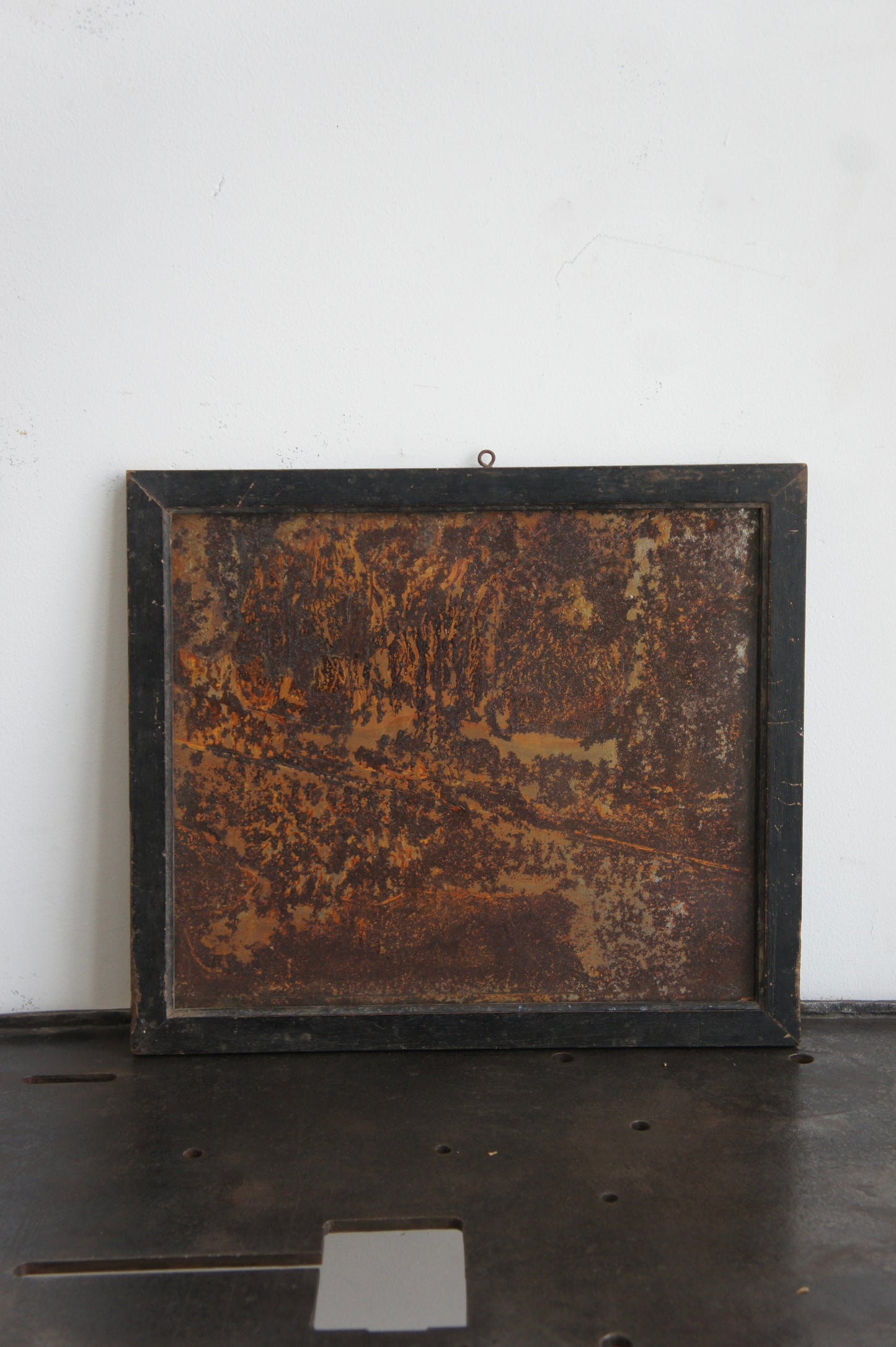 Frame with rusty iron plate B