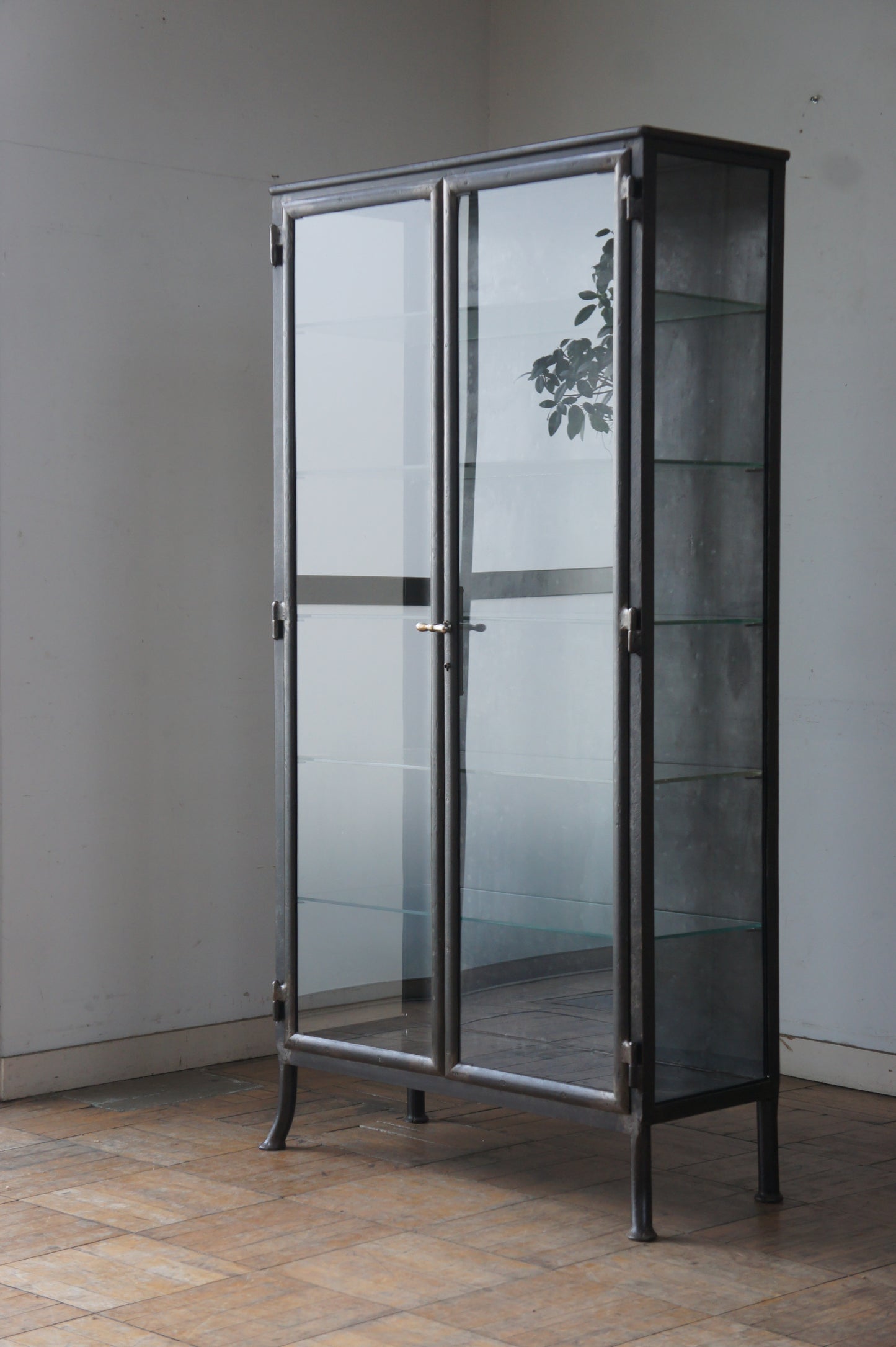 Metal glass cabinet 85