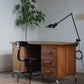 Wooden desk w/steel leg