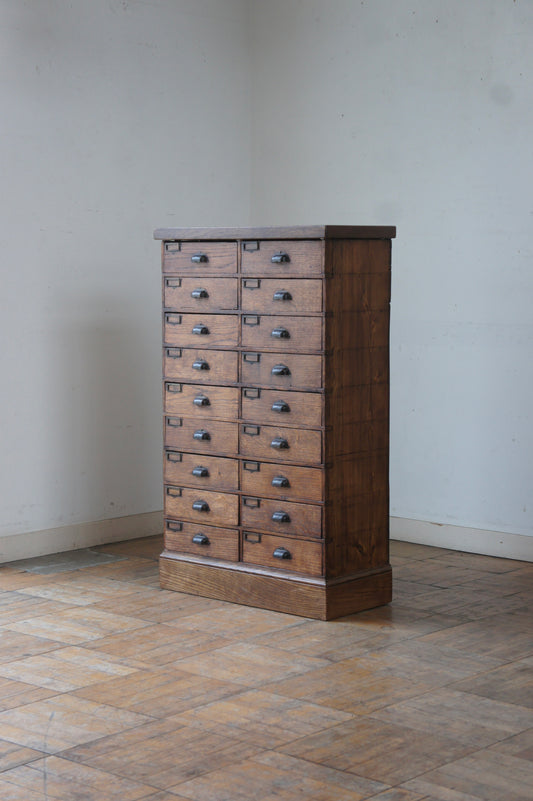 Wooden drawers cabinet 2x9 / N°1
